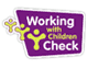 Working with children check logo